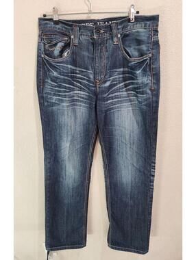 Pepe Jeans London Men’s Studded Med Wash Y2K Flat Pocket Blue Jeans Size 34x34